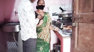 Hurry up, someone might come....Bhabhi was cooking, the brother-in-law had sex with the sister-in-law