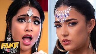 Fake Hostel - Horny Genies released and desperate for cock! Amazing threesome with Yasmina Kahn