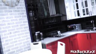 Big tits student rubs teacher's cum after bubble ass pounding