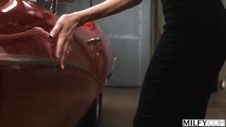 MILFY Fit MILF Justine Fucks Young Stud In His Classic Car