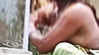 sexy Sonakshi bhabhi bathing nude outdoors