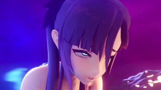 Mona with a slime Genshin Impact Hentai