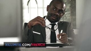 Hard Double Penetration with the busty secretary