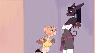 Lesbian Futa Furry hentai animation