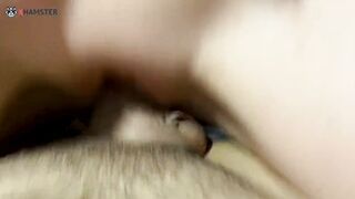 Stepmom and stepson share a bed in a hotel room