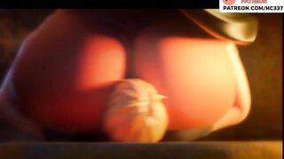 CHEL FROM EL DORADO DOMINATE LINK FROM ZELDA WITH HER BIG ASS | CARTOON HERNTAI 4K 60FPS