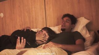 I go to bed alone to watch a movie and my stepbrother comes to see it with me