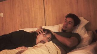 I go to bed alone to watch a movie and my stepbrother comes to see it with me