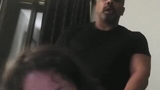 Fuck my ass, Daddy! Mature BBW sub slut Kittenbritches throats dildo while getting rough anal from BBC