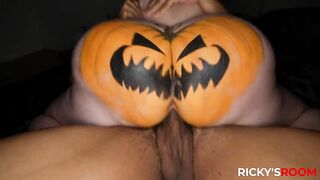 RICKYSROOM Big ass Halloween pumpkin with Abigaiil Morris 2