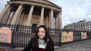 Big ass Italian girl met on the street, massaged in the sauna and anal fucked by 2 strangers