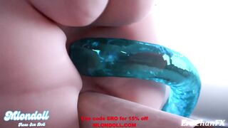 MLONDOLL sexdoll gets all 5 holes filled with juicy cum