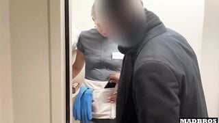 Ukrainian Cleaning Lady Caught Stealing and Pounded Hard in the Toilet!!!