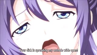 Big Titted Librarian Fucks the Client and Makes Him a Buttjob with her Big Ass | Hentai