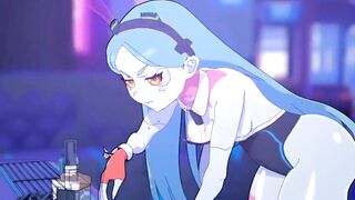 Cyberpunk Rebecca Threesome Service // Hentai Uncensored