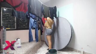 Go on mijita! show me those big tits, your aunt won't notice, not even when you fuck her in the ass