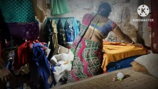 Elder stepsister stripped naked and fucked in doggy style from behind India Desi girls sax