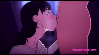 Experienced bitch helps young guy get hard and sucks him dry