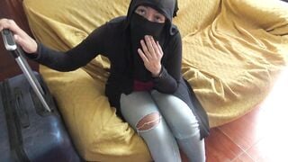 Syrian Refugee Lets Old German Man Fuck Her Hairy Pussy