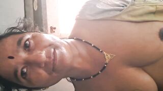 Indian Bhabhi train sex in toilet big boobs navel subscribe for more videos