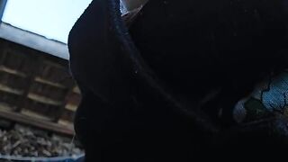 milf looking for a cock in the countryside. I find her in a barn sucks her fucks me and empties her on my face