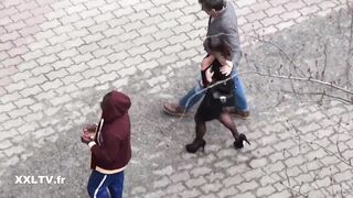 He shares his busty wife with a stranger