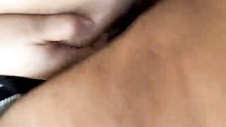 SHE PULLS DOWN HER JEANS TO GET HER COCK STUCK IN HER CUTE OUTDOOR ASS!!