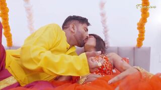 Slim bhabhi enjoyed her first Suhagrat night and fucked hard