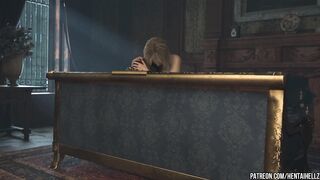 Resident evil hentai Ashley Graham orgasms when she sucks cock