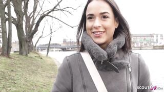 GERMAN SCOUT - Big Butt Saggy Tits Tattoo Girl LydiaMaus96 at Rough Casting Fuck