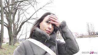 GERMAN SCOUT - Big Butt Saggy Tits Tattoo Girl LydiaMaus96 at Rough Casting Fuck