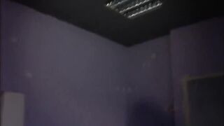 Cute Brunette Blows a Hot Cock on the Toilet