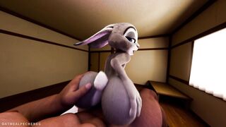Judy Hopps riding your dick close-up