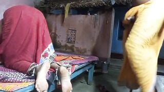 Deshi village wife sharing with baba dirty talk blowjob sex Hindi sex