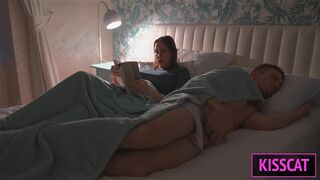 S2E2: Step mom lets step son lie in share bed and jerking him, but unexpected hard fuck with facial