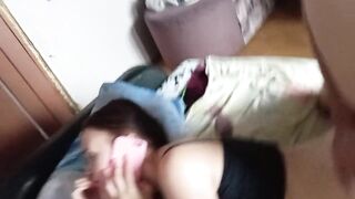 Stepfather fucked stepdaughter while she was talking with stepmother on the phone p1