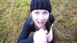 Outdoor sex with cute chubby girl Maja
