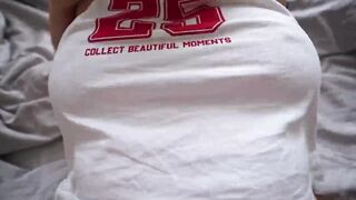 Convinced my step sister to have sex and fucked her without taking off my shorts