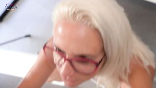 Shoplifting MILF caught with pearl necklace hidden in her juicy pussy gets pissed in ass by security