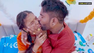 Sexy lady enjoyed her suhagrat night and fucked hard