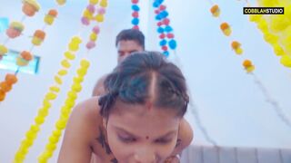 Sexy lady enjoyed her suhagrat night and fucked hard