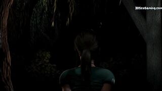 Tomb Raider - Hunting In The Forest - Double Penetrated By Massive Black Horse Man - Gameplay 3D