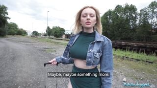 Public Agent Big ass big tits blonde Ruby Lee public sex pov blowjob 2