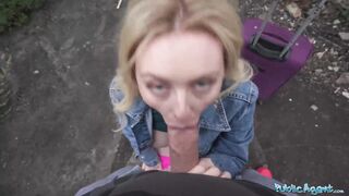 Public Agent Big ass big tits blonde Ruby Lee public sex pov blowjob 2