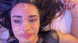 Hot Transgirl HUGE Self Facial Venusvero21