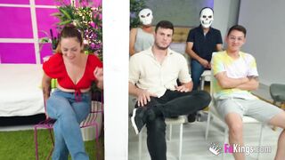 Ammy Redhead's out of control! She turns a date into a GANGBANG