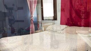 Unfaithful brunette wife cheats on her husband and hard with the moving guy-Dialogues English- Honey ans Biscuits