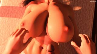 3D Milfs get a load by the swimming pool