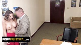 Soccer Step-Soccer-Mom Saves Her Prankster Stepson From Expulsion By Munching On The Principals Cock