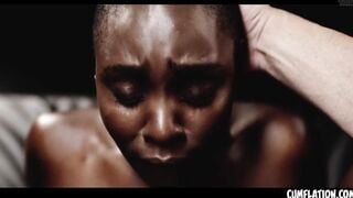 Extreme Interracial Cumflation - Sexy Black Girl Zaawaadi Filled With Loads Of CUM Inside Her Pussy